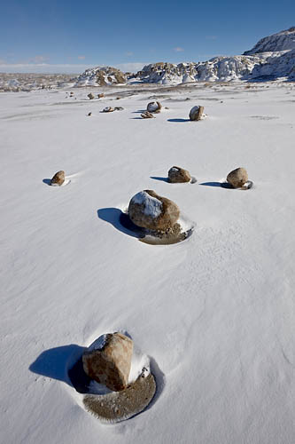 Boulders In Snow