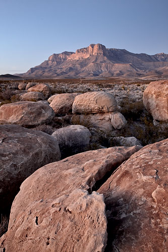 Guadalupe Mountains At Dusk