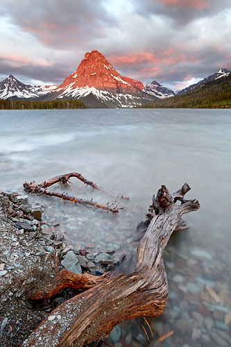 Sinopah Mountain and Pray Lake