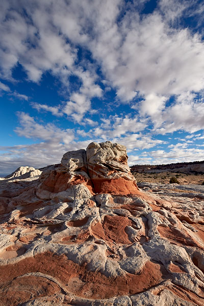 Red And White Under Clouds